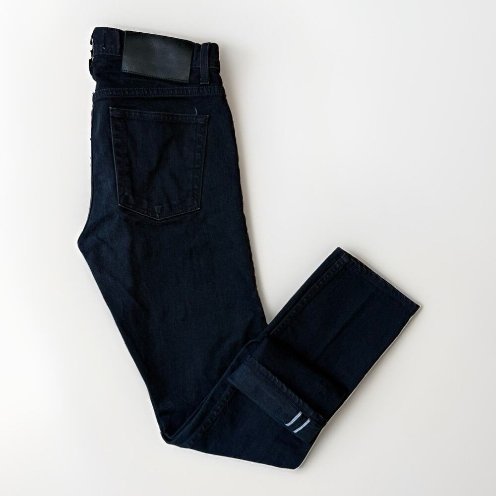 Naked & Famous Weird Guy Jeans 31 Black Cobra Stretch Selvedge Los Angeles